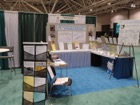 Optimal booth layout for a 10 ft x 10 ft corner booth.<br><br>Ecological Society of America, Minneapolis MN, August 2013.